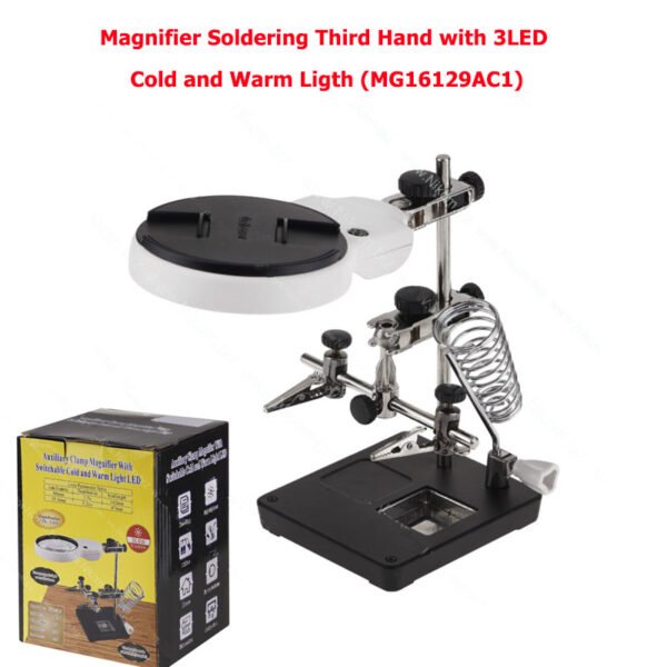 MG16-600x600 MG16129‑C Loupe LED avec support de soudure – Image 1