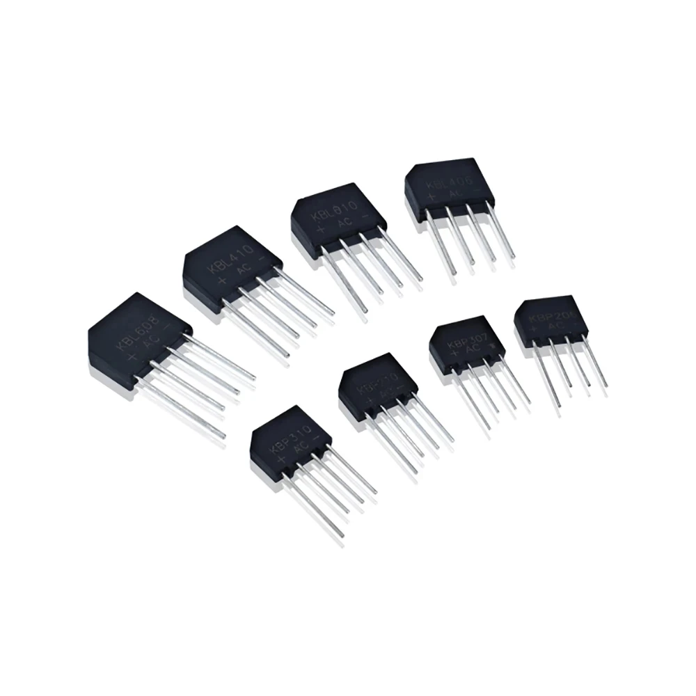 Pont-redresseur-Diode-monophas-5-pi-ces-KBL406-KBL410-KBL608-KBL610-2A-6A-600V-1000V-KBP206 Ponts redresseurs monophasés série KBL 🔲 – Image 1