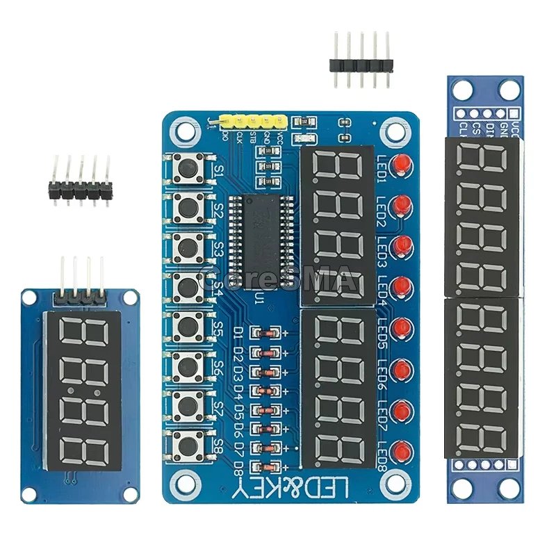 1 Afficheurs 7 Segments : Modules 4 Digits TM1637, 8 Digits MAX7219 et 8 Digits TM1638 – Image 1