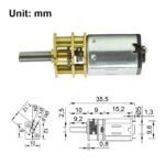 Micro moteur à engrenages N20 avec boîte de vitesses en métal 3V, 6V, 12V,   / 30.. TO ..1000  tr/min – Image 13