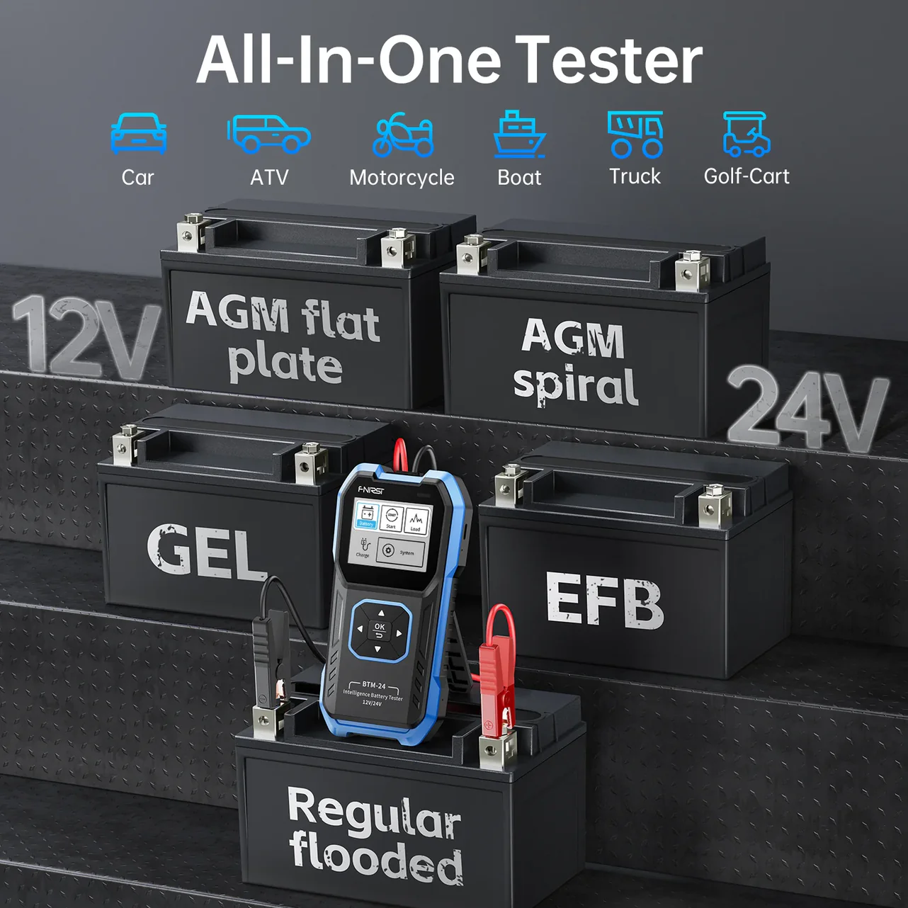 FNIRSI® BTM-24 – Testeur de Batterie Automobile 2000A CCA (12V / 24V) – Image 7