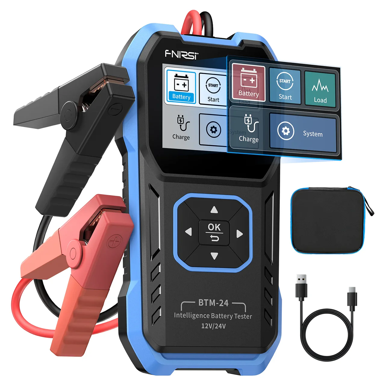 FNIRSI® BTM-24 – Testeur de Batterie Automobile 2000A CCA (12V / 24V) – Image 2