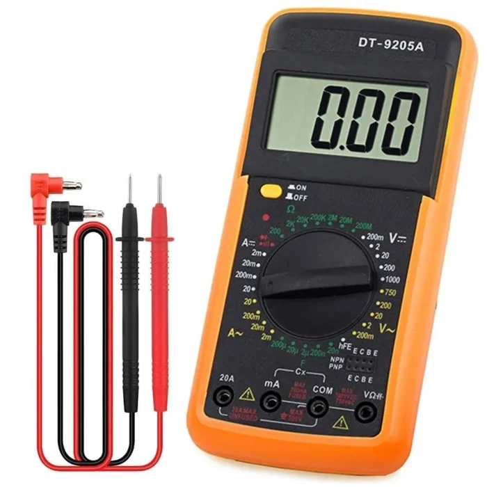 Multimètre numérique DT9205A – Tester AC/DC, Résistance, Capacité ...