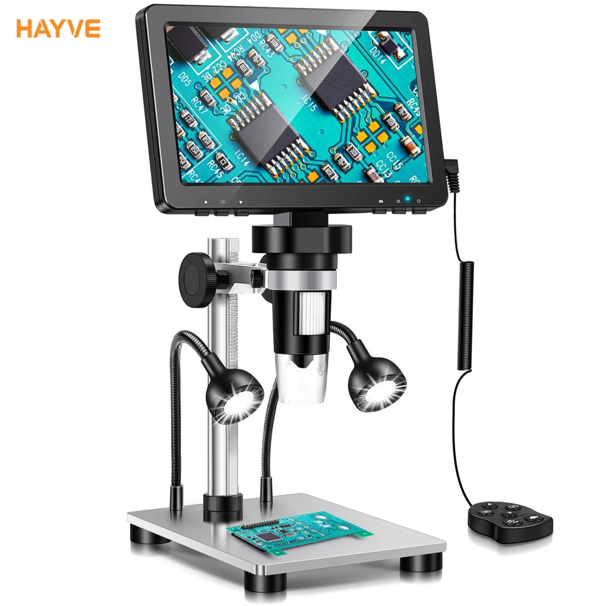 1 Microscope Numérique Hayve DM9 – Écran LCD 7" TV – Zoom 10X à 1200X – 12MP – 1080FHD – Image 1