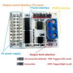 Carte de commande 16 canaux multifonction  RS485 + RS232 (TTL) – Compatible PLC – 5V / 12V / 24V – Image 6