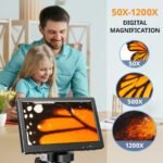 Microscope Numérique Hayve DM9 – Écran LCD 7" TV  – Zoom 10X à 1200X – 12MP – 1080FHD – Image 6