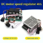 Régulateur de vitesse Moteur DC Contrôleur PWM Haute Puissance DC 10–55V / 40A /60A – Image 13