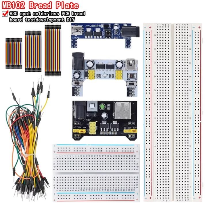 01d224c96476f6450bf1a4bd0a8b3829.jpg_720x720q80 MB102 Breadboard Sans Soudure 400 / 830 Points et Fils Jumper – Image 1