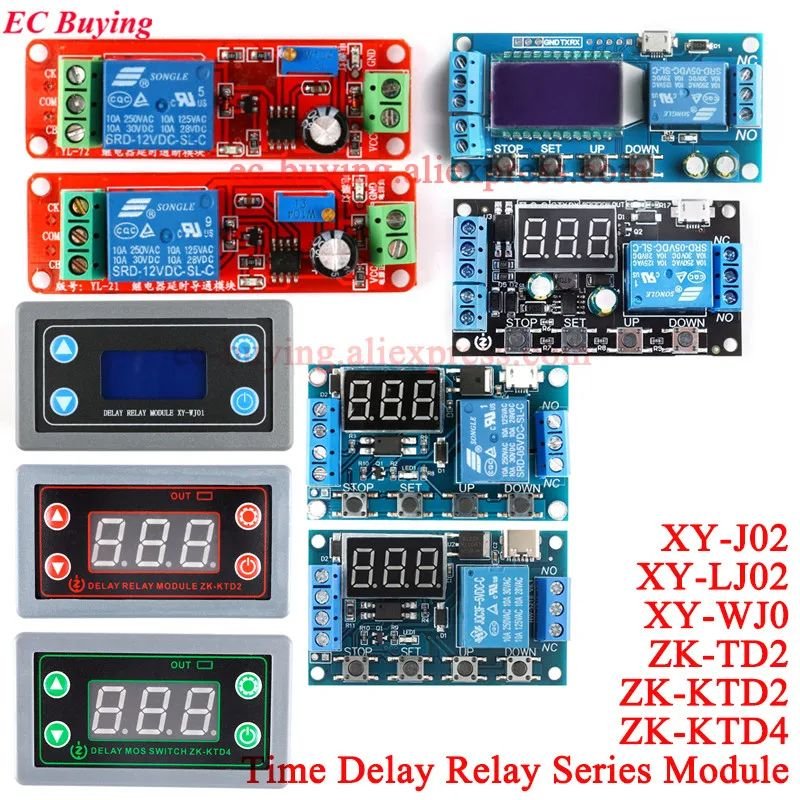 1 Relais Temporisé NE555 DC 5V / 12V / 24V – Module de Temporisation et Contrôle – Image 1