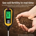 Testeur de sol 6 en 1 numérique – pH, humidité, température, fertilité, lumière et humidité de l’air | Sonde précise pour jardin et plantes – Image 2