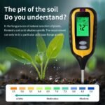 Testeur de sol 6 en 1 numérique – pH, humidité, température, fertilité, lumière et humidité de l’air | Sonde précise pour jardin et plantes – Image 3