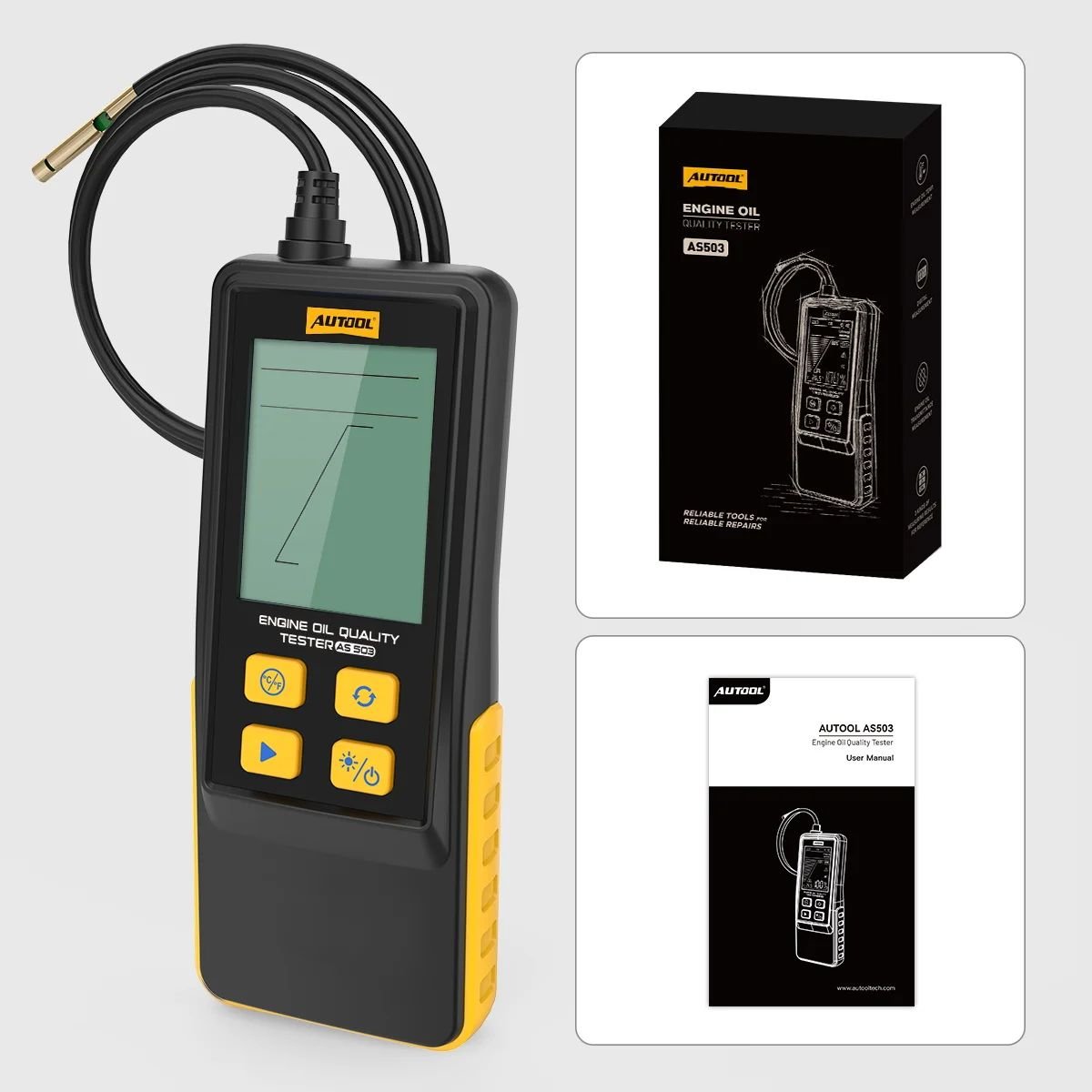 6 AUTOOL AS503 – Testeur Numérique de Qualité d'Huile Moteur pour Véhicules Essence et Diesel – Image 1