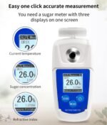 Réfractomètre Numérique Brix 32 % / 55 % – Testeur de Teneur en Sucre pour Jus, Boissons et Aliments – Image 4