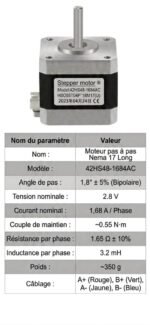 Moteurs Pas à Pas NEMA 17 (0,3 Nm à 0,7 Nm) 🔷 Précision et Robustesse – Image 5