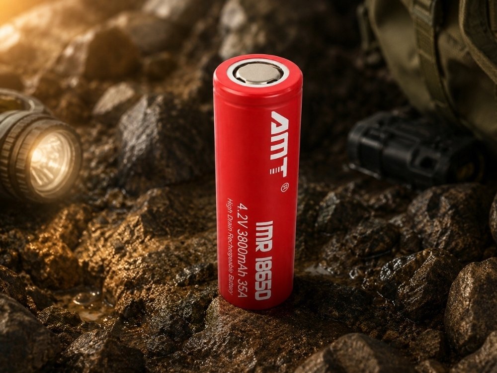 155347_04 Batterie Rechargeable Li-Ion 18650 – 3800 mAh, 4,2 V (Rouge) – Image 1