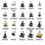 Interrupteur switches Bouton Poussoir tactiles  DIP, SMD et Side – Image 8